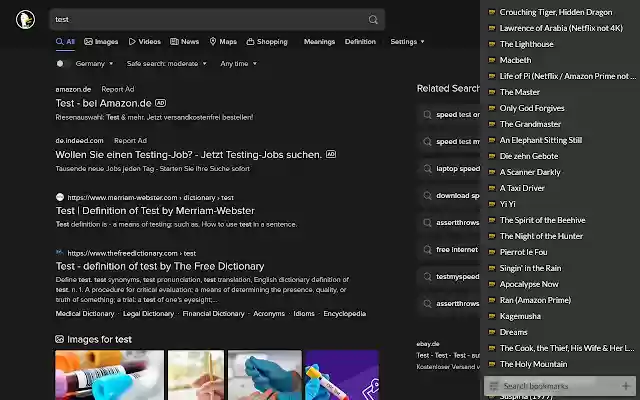 Bookmark sidebar  new tab  from Chrome web store to be run with OffiDocs Chromium online