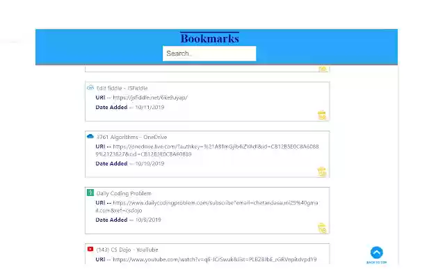 Bookmarks Simplified  from Chrome web store to be run with OffiDocs Chromium online