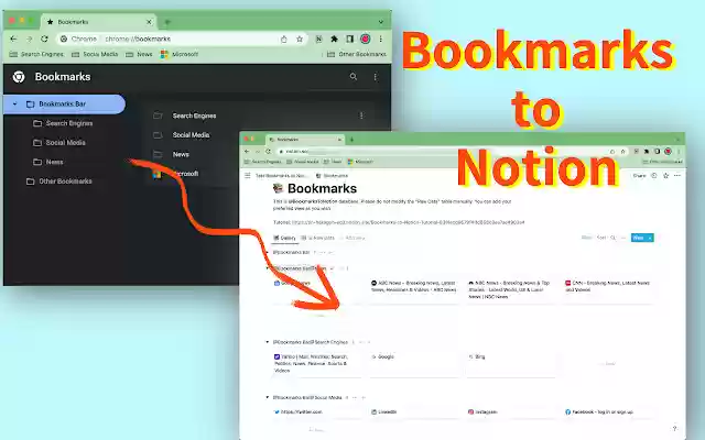 סימניות ל-Notion מחנות האינטרנט של Chrome להפעלה עם OffiDocs Chromium באינטרנט