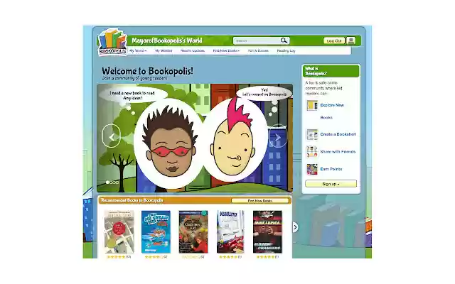 Bookopolis  from Chrome web store to be run with OffiDocs Chromium online