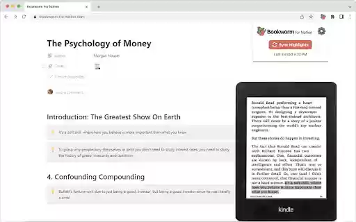 Bookworm for Notion  from Chrome web store to be run with OffiDocs Chromium online