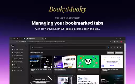 BookyMooky  from Chrome web store to be run with OffiDocs Chromium online