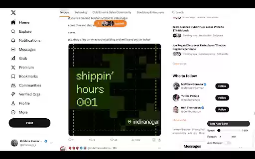 BoreScroll: Lazy Scroller For X Twitter  from Chrome web store to be run with OffiDocs Chromium online