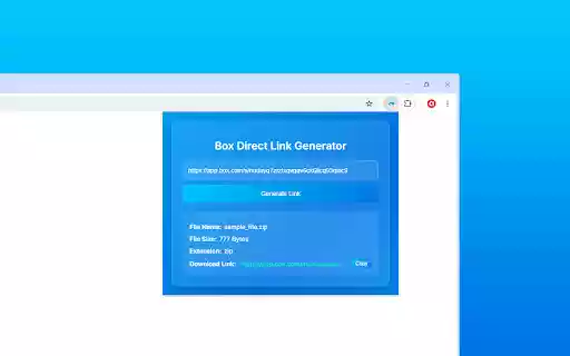 Box Direct Link Generator  from Chrome web store to be run with OffiDocs Chromium online