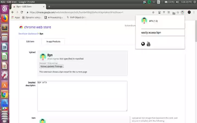 Bpn  from Chrome web store to be run with OffiDocs Chromium online