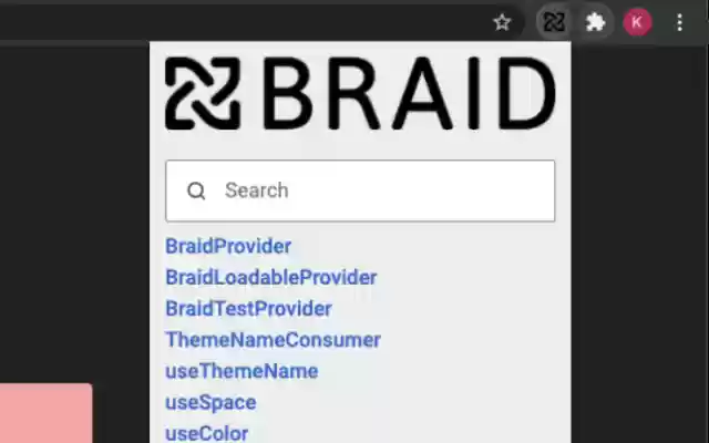 Braid Lookup Extension  from Chrome web store to be run with OffiDocs Chromium online