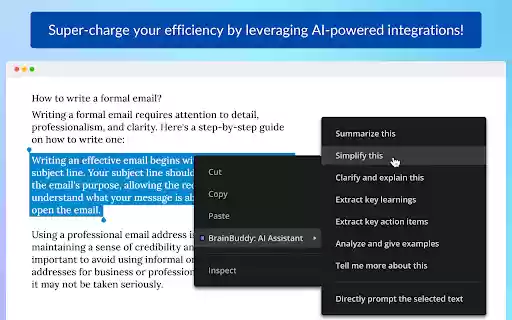 BrainBuddy: AI Assistant with ChatGPT  Bard  from Chrome web store to be run with OffiDocs Chromium online