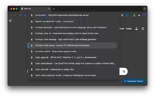 BrewSearch  from Chrome web store to be run with OffiDocs Chromium online