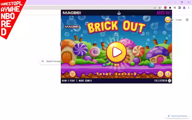 Brick Out Game Runs Offline  from Chrome web store to be run with OffiDocs Chromium online