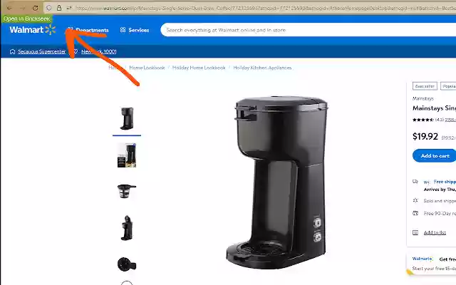 Brickseek  from Chrome web store to be run with OffiDocs Chromium online