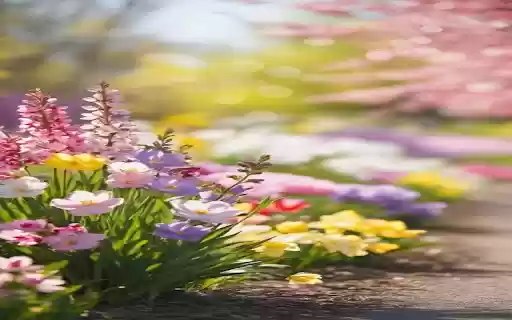 Bright flower garden wallpaper  from Chrome web store to be run with OffiDocs Chromium online