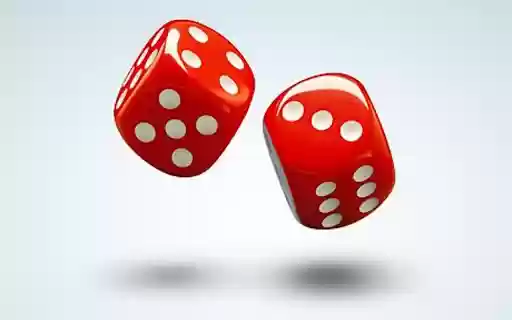 Bright red dice  from Chrome web store to be run with OffiDocs Chromium online