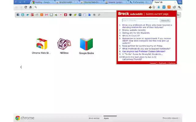 BrockU reddit  from Chrome web store to be run with OffiDocs Chromium online