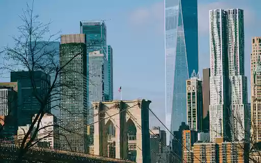 Brooklyn Bridge with NYC Skyscrapers in View  from Chrome web store to be run with OffiDocs Chromium online
