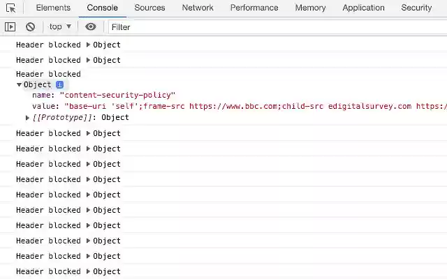 Browser Header Filter: No CSP  from Chrome web store to be run with OffiDocs Chromium online