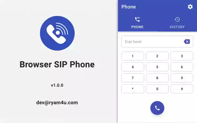 Browser SIP Phone  from Chrome web store to be run with OffiDocs Chromium online