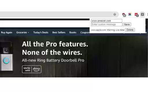 Browser Warnings  from Chrome web store to be run with OffiDocs Chromium online