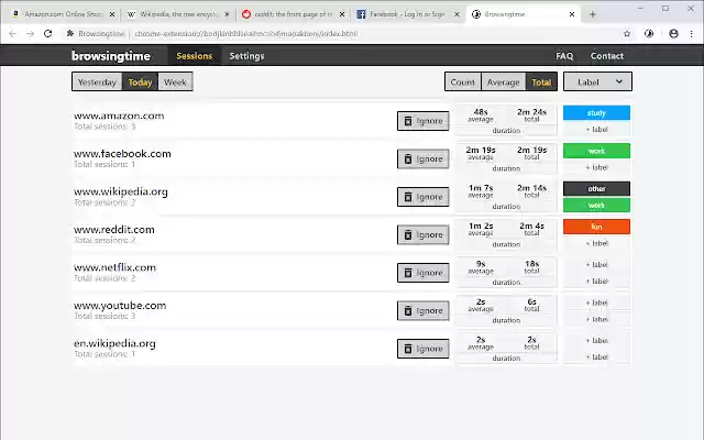 Browsingtime  from Chrome web store to be run with OffiDocs Chromium online