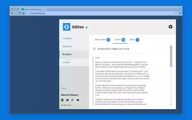 bSites  from Chrome web store to be run with OffiDocs Chromium online