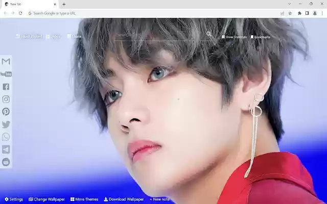 BTS V Wallpaper  from Chrome web store to be run with OffiDocs Chromium online