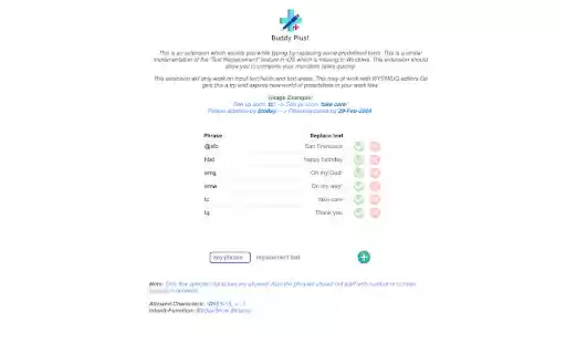 Buddy Plus  from Chrome web store to be run with OffiDocs Chromium online