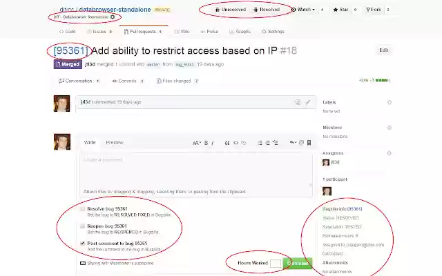 bugzilla github extension  from Chrome web store to be run with OffiDocs Chromium online