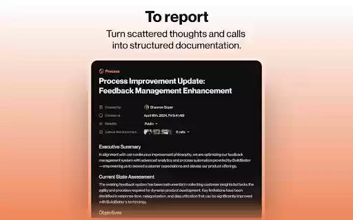 BuildBetter.ai AI for Product Team  from Chrome web store to be run with OffiDocs Chromium online