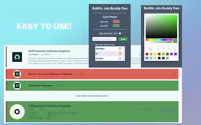 BuiltIn Job Buddy  from Chrome web store to be run with OffiDocs Chromium online