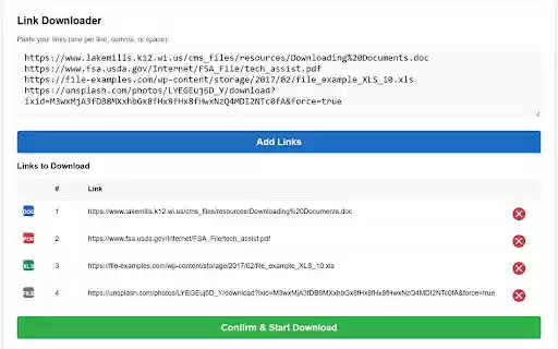 BulkDownloader from Chrome web store to be run with OffiDocs Chromium online BulkDownloader from Chrome web store to be run with OffiDocs Chromium online