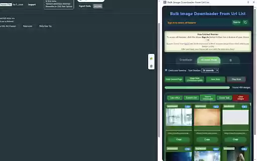 Bulk Image Downloader From Url List  from Chrome web store to be run with OffiDocs Chromium online
