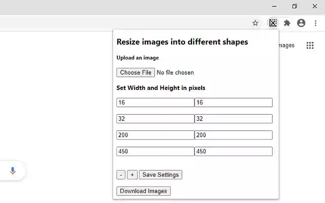 Bulk Image Resizer  from Chrome web store to be run with OffiDocs Chromium online