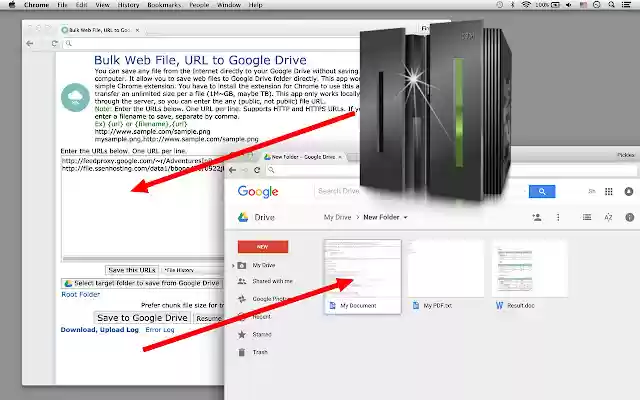 Bulk Web File, URL to Google Drive from Chrome web store to be run with OffiDocs Chromium online Bulk Web File, URL to Google Drive from Chrome web store to be run with OffiDocs Chromium online