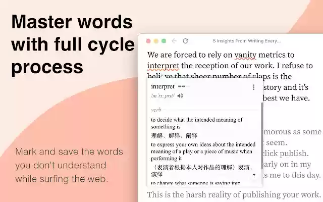 Burning Vocabulary Learn words from reading from Chrome web store to be run with OffiDocs Chromium online Burning Vocabulary Learn words from reading from Chrome web store to be run with OffiDocs Chromium online