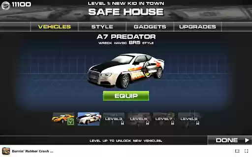 Burnin Rubber Crash n Burn Game Simulation  Action  from Chrome web store to be run with OffiDocs Chromium online
