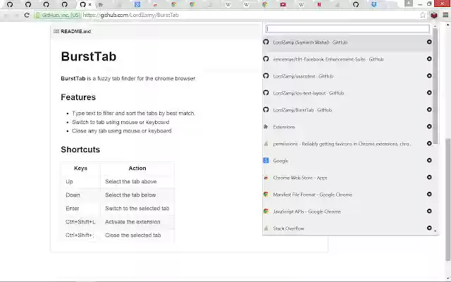 BurstTab  from Chrome web store to be run with OffiDocs Chromium online