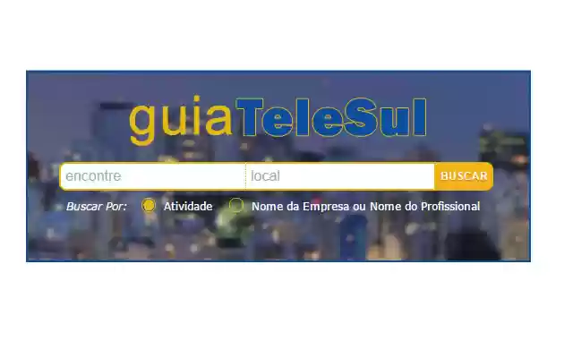Busca do GuiaTeleSul from Chrome web store to be run with OffiDocs Chromium online Busca do GuiaTeleSul from Chrome web store to be run with OffiDocs Chromium online