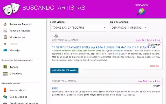 Buscando Artistas from Chrome web store to be run with OffiDocs Chromium online Buscando Artistas from Chrome web store to be run with OffiDocs Chromium online