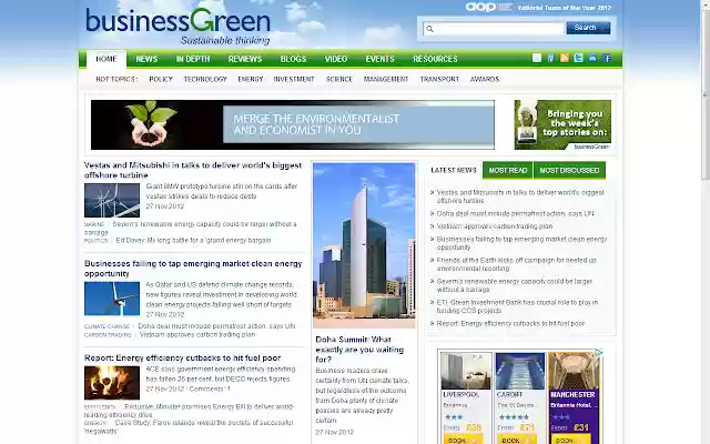 BusinessGreen  from Chrome web store to be run with OffiDocs Chromium online