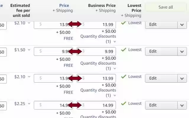 Business Price Mirror for Seller Central  from Chrome web store to be run with OffiDocs Chromium online