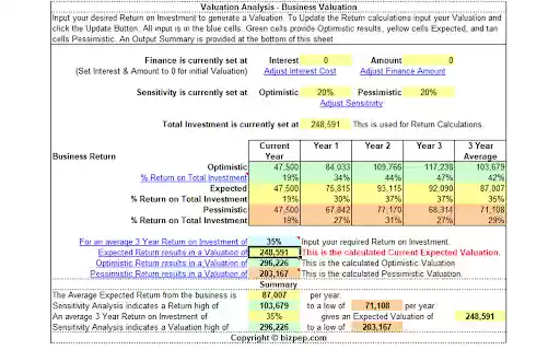 Business Valuation  from Chrome web store to be run with OffiDocs Chromium online