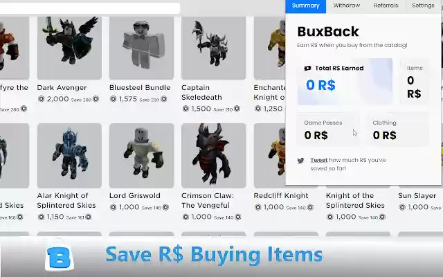 BuxBack Earn R$  from Chrome web store to be run with OffiDocs Chromium online