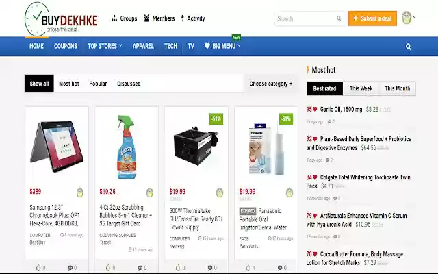 BuyDekhke:The Best Deals, Coupons  More  from Chrome web store to be run with OffiDocs Chromium online