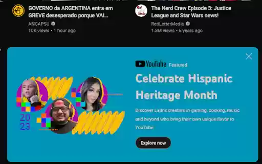 Bye bye YouTube Yoodles: Hide useless banners  from Chrome web store to be run with OffiDocs Chromium online