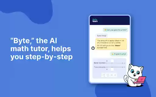 BytelearnAI Math Tutor  from Chrome web store to be run with OffiDocs Chromium online