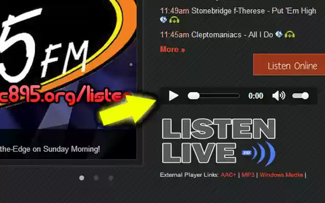 C895.org HTML5 Live Player  from Chrome web store to be run with OffiDocs Chromium online