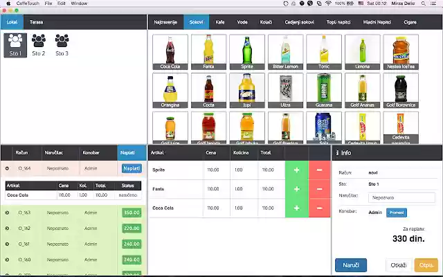 CaffeTouch  from Chrome web store to be run with OffiDocs Chromium online
