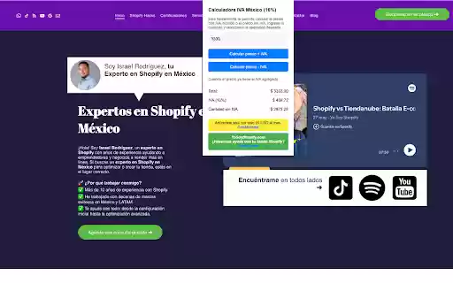 Calculadora IVA México  from Chrome web store to be run with OffiDocs Chromium online