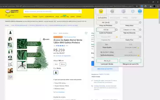 Calculadora Mercado Livre Gratis  from Chrome web store to be run with OffiDocs Chromium online