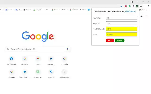 Calculate Your BMI from Chrome web store to be run with OffiDocs Chromium online Calculate Your BMI from Chrome web store to be run with OffiDocs Chromium online