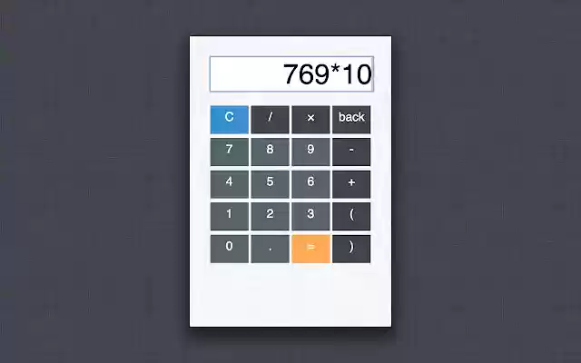 Calculator Mini  from Chrome web store to be run with OffiDocs Chromium online